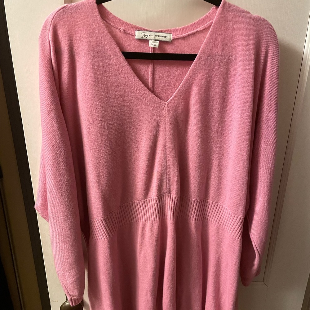 Pink sweater 3/4 sleeves